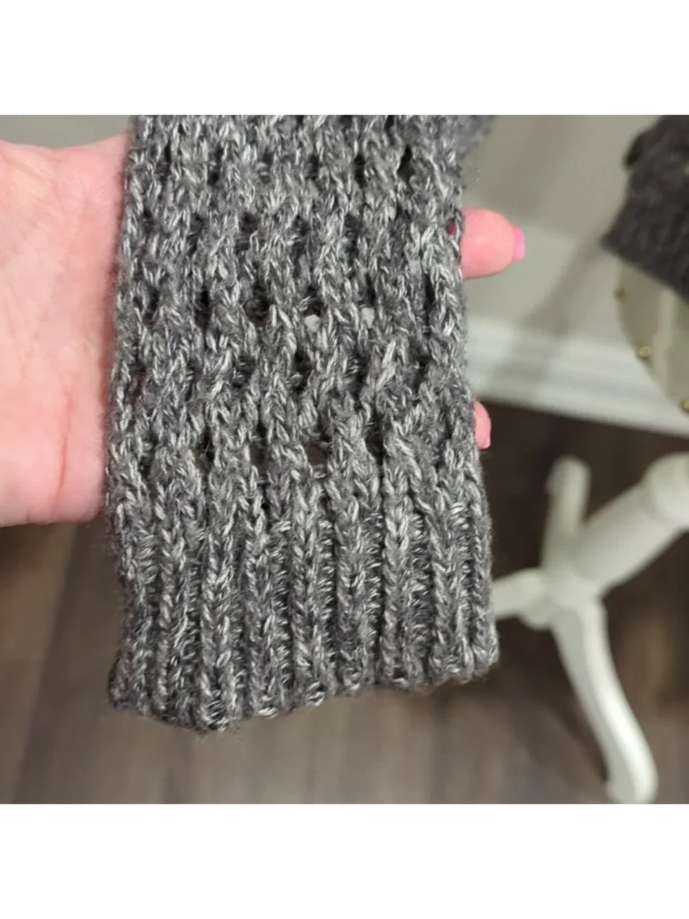 Hollister grey knit neck sweater